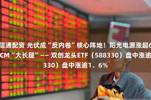 信通配资 光伏成“反内卷”核心阵地！阳光电源涨超6%，20CM“大长腿”—— 双创龙头ETF（588330）盘中涨逾1．6%